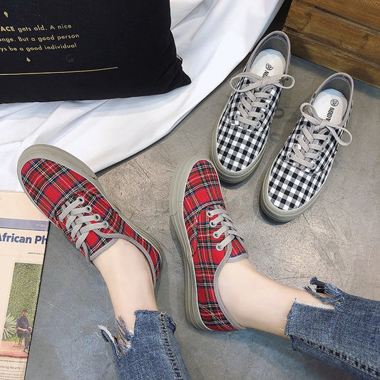 Vintage plaid shoes