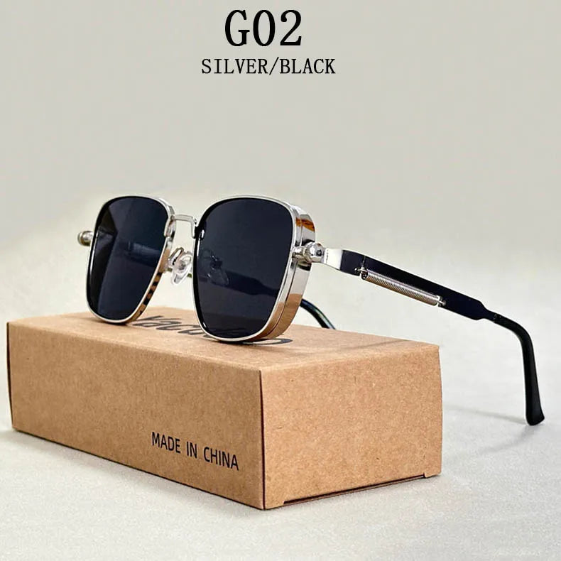 Steampunk Sunglasses For Men Vintage Square Sunglasses Women 2024 Punk Fashion Glasses Dropshipping Gafas De Sol Hombre Okulary