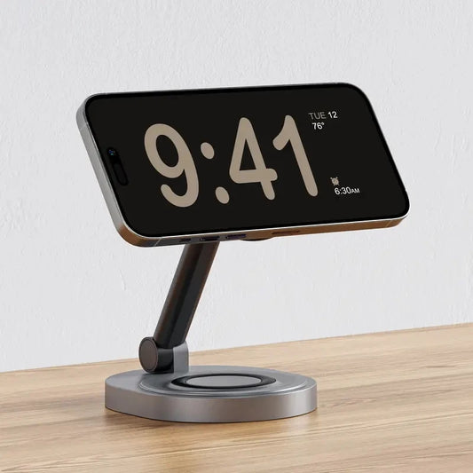 3 In 1 Foldable Wireless Charger Stand Pad Fast Magnetic Charging