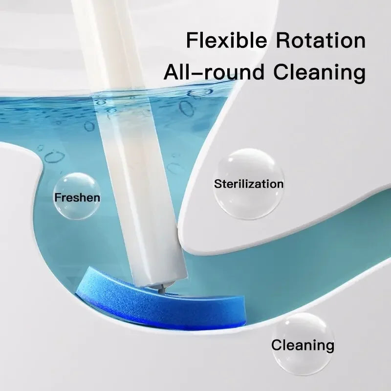 Toilet Brush Wall-Mounted Cleaning Tool for Bathroom
