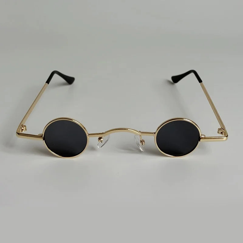 Ins 2022 Fashion Punk Round Sunglasses for Men Women Small Frame Vintage Steampunk Sun Glasses Hip Hop Style Eyeglasses