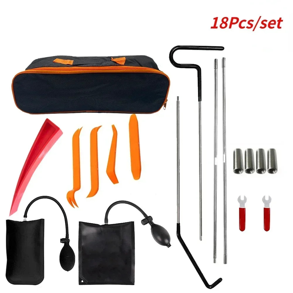 Auto Wedge Pump Locksmith Thickened Door Repair Air Cushion Emergency Car Open Unlock Tool Kit With Long Reach Grabber