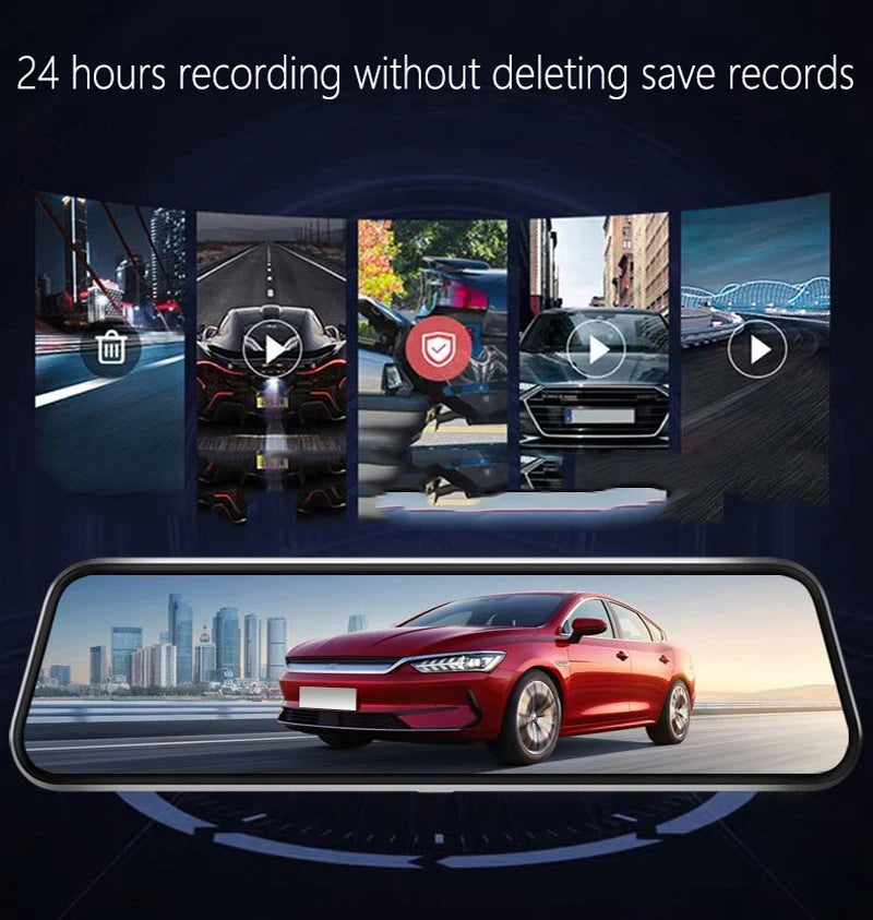 JISUIDA - Reverse car rearview mirror dashcam HD streaming