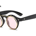 Fashion Retro Round Steampunk Sunglasses Men Brand Designer Vintage Steam Punk Sun Glasses Women oculos gafas de sol