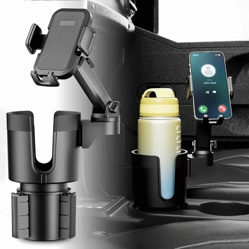 Car Cup Holder & Phone Mount Rotatable