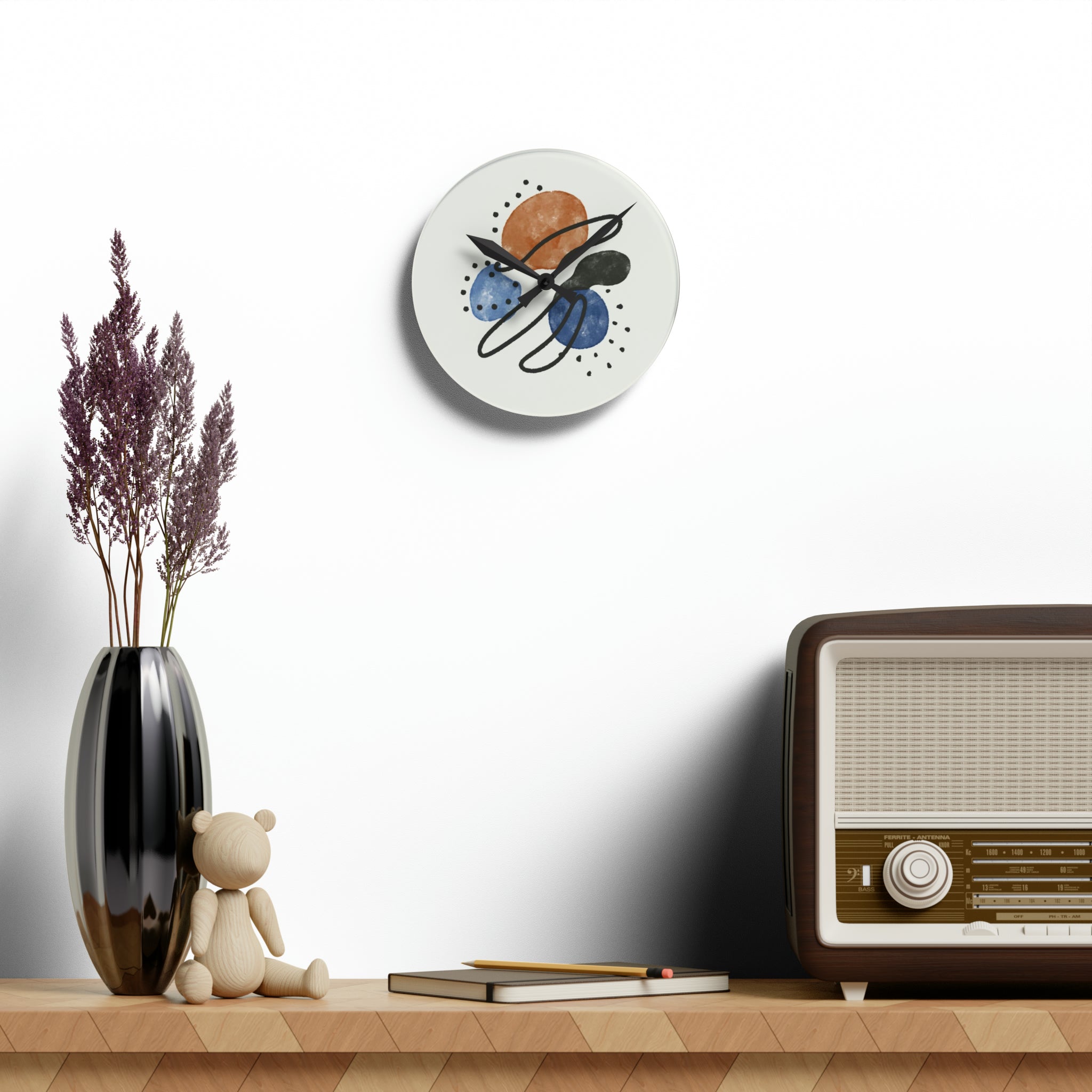 Vintage Acrylic Wall Clock