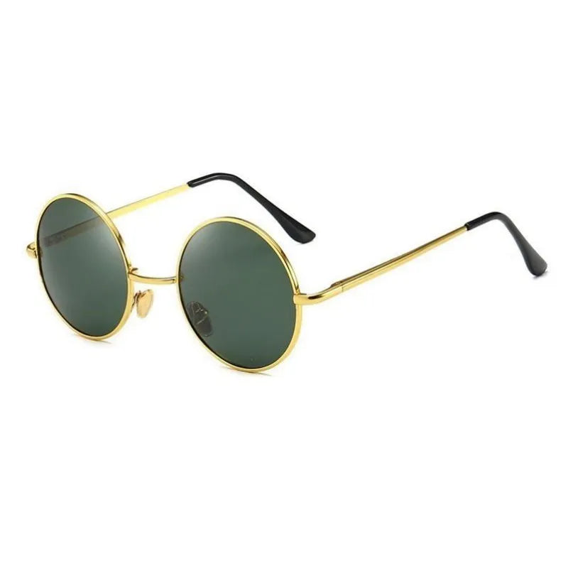 Fashion Gothic Steampunk Business Style Round Frame Metal Sunglasses Men Women Classic Polarized Sunglasses Uv Resistant Shades