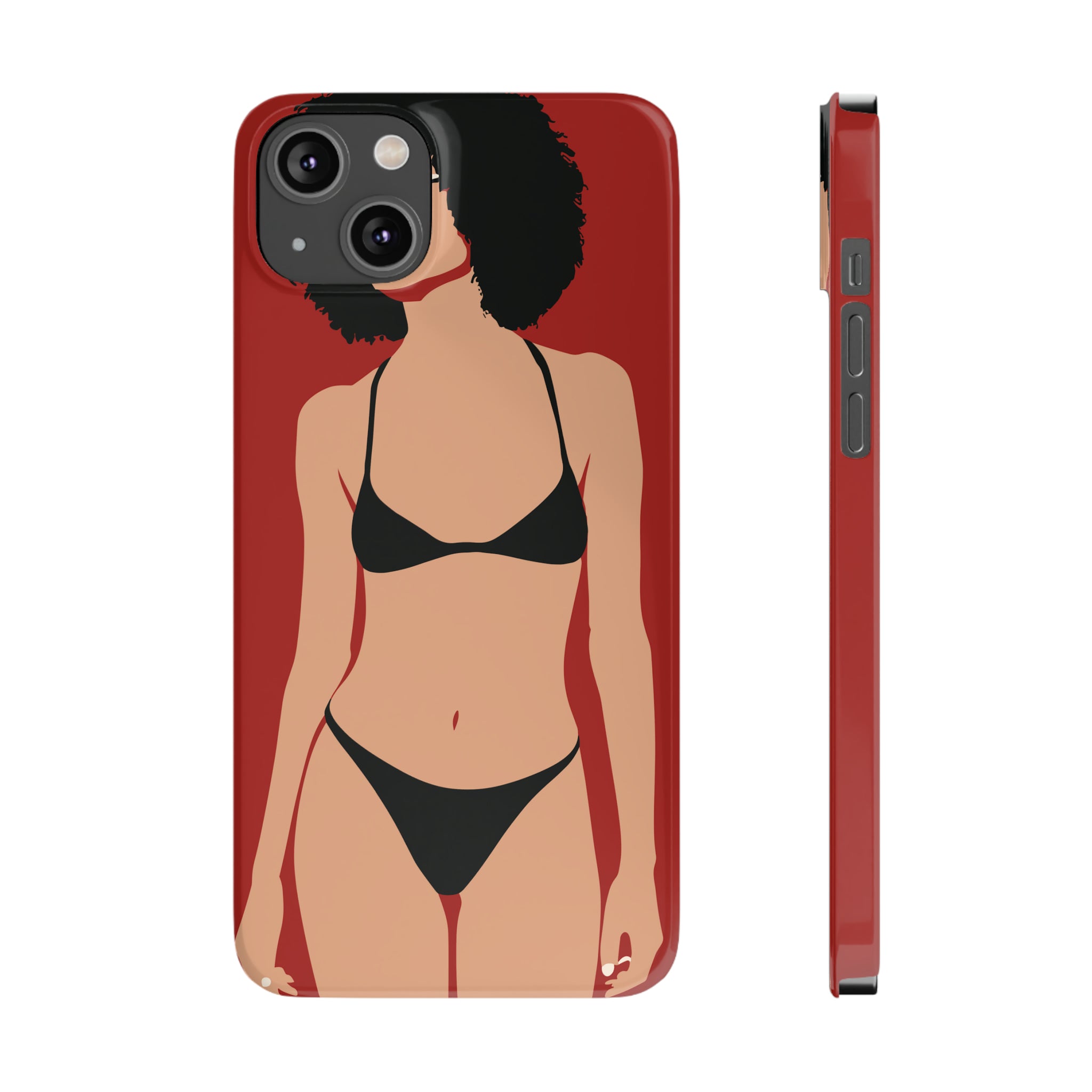 iPhone's lady in red Phone Cases