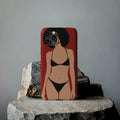 iPhone's lady in red Phone Cases