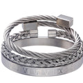 Letter Woven Square Stainless Steel Bracelet Bracelet