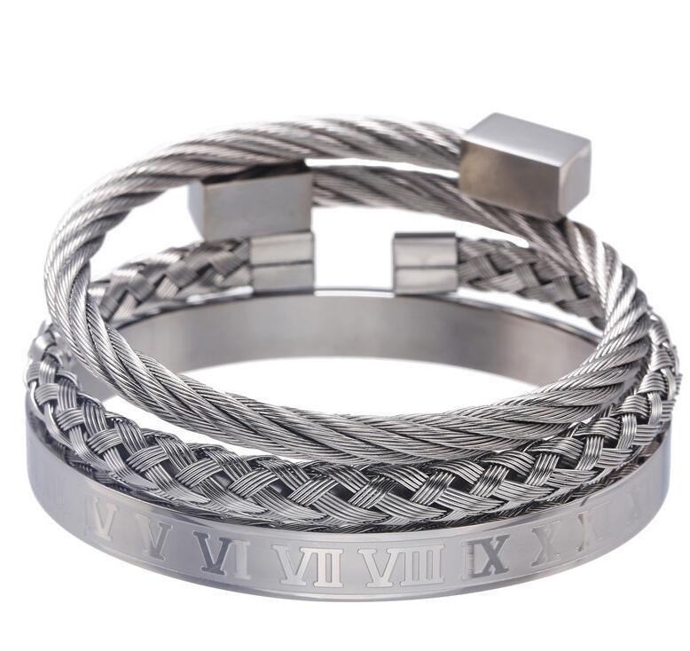 Letter Woven Square Stainless Steel Bracelet Bracelet