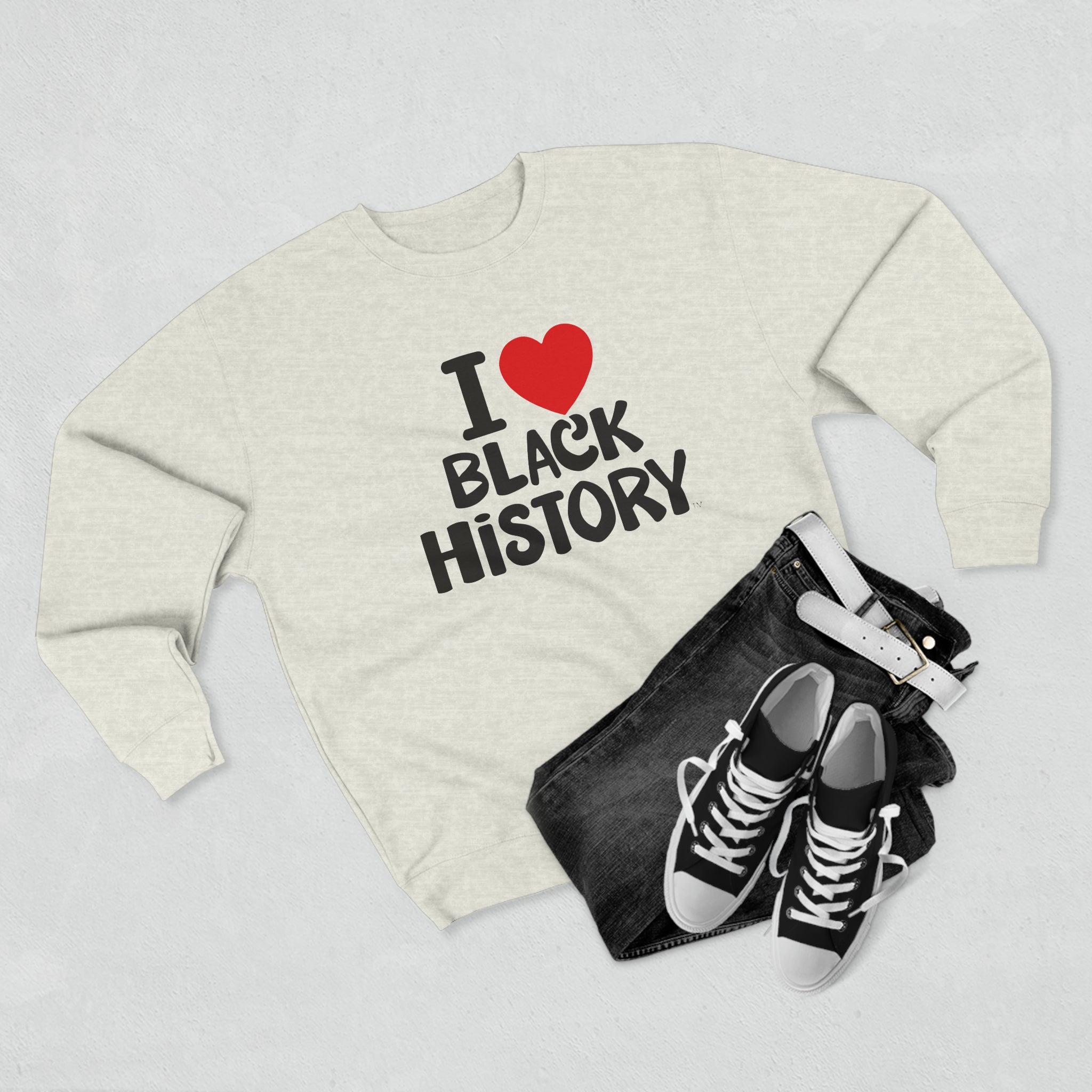 I Love Black History - BMH Unisex Premium Crewneck Sweatshirt