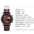 Men's wooden laser watch