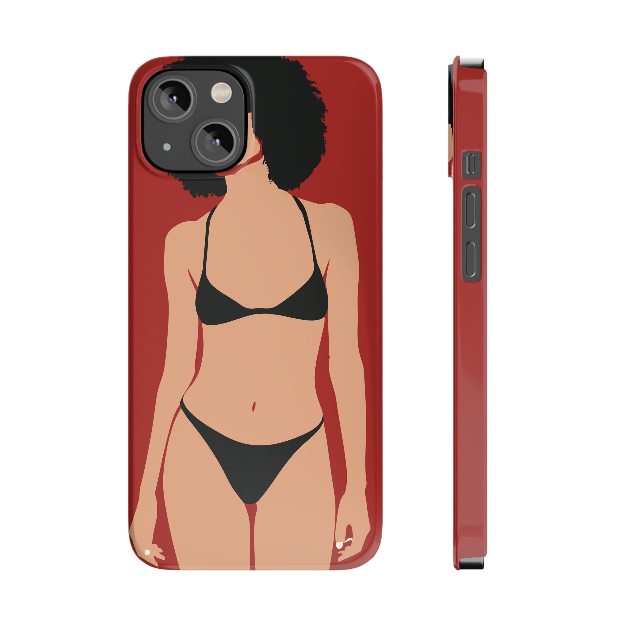 iPhone's lady in red Phone Cases