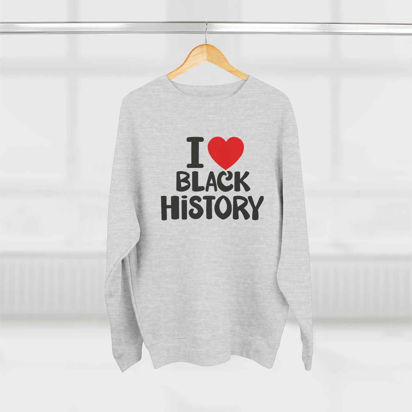 I Love Black History - BMH Unisex Premium Crewneck Sweatshirt