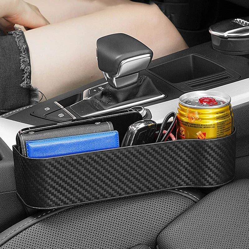 Car Seat Crevice Storage Box Seat Gap Slit Pocket Catcher Organizer Universal Car Seat Organizer Card Phone Key Holder Pocket