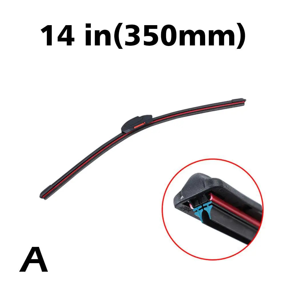 Car Windshield Wiper Blades Universal Water Repellent Wiper Blades Soft Double Layer Rubber Frameless Bracketless Car Wipers