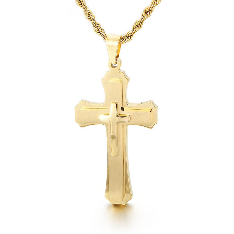 European And American Classic Creative Cross Pendant Necklace