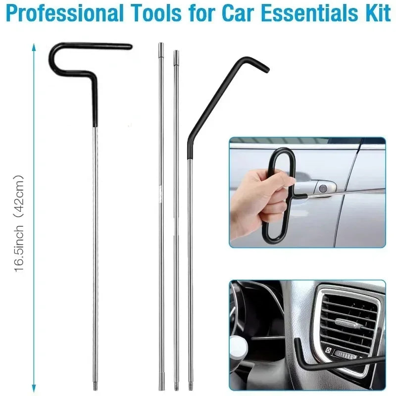 Auto Wedge Pump Locksmith Thickened Door Repair Air Cushion Emergency Car Open Unlock Tool Kit With Long Reach Grabber