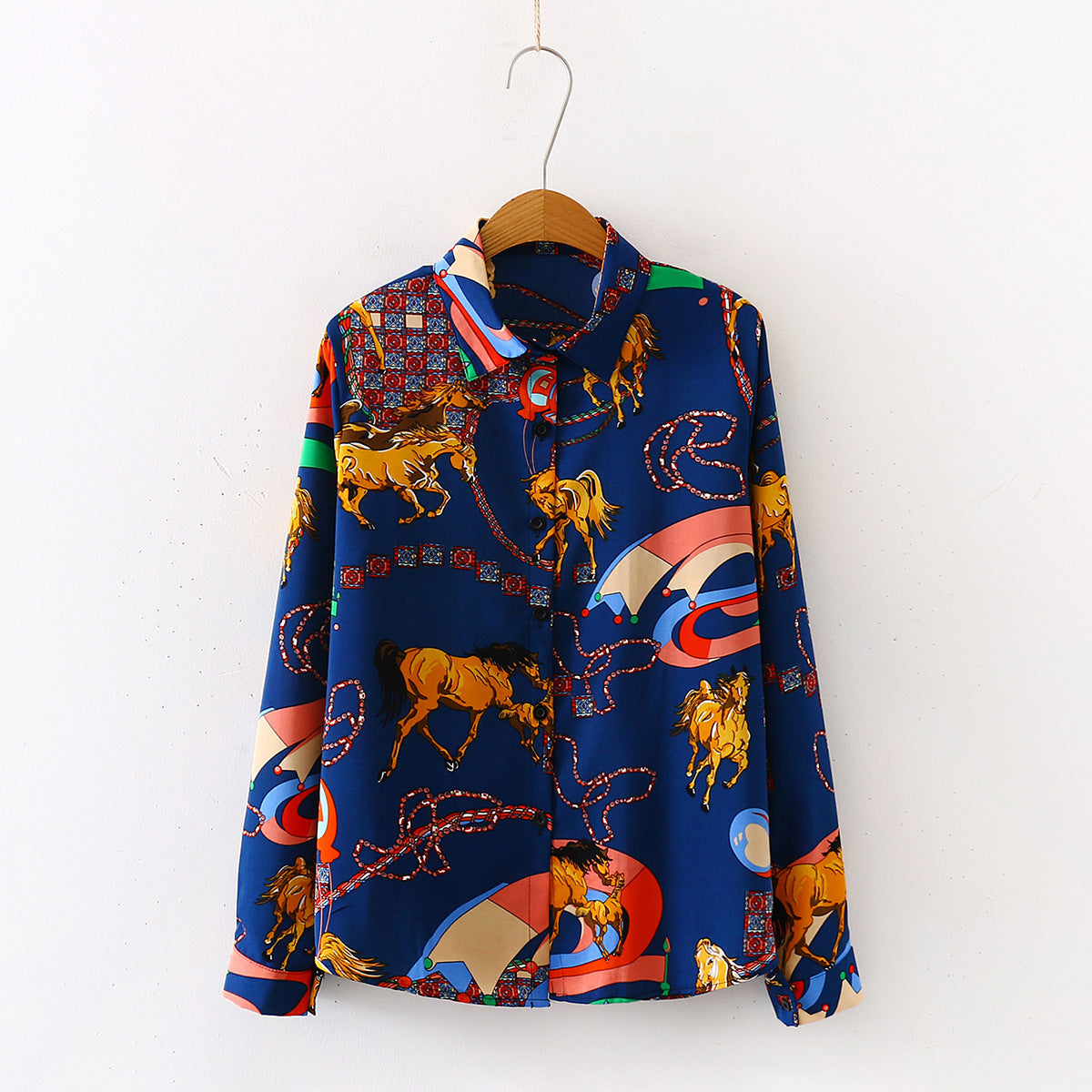 French vintage printed shirt