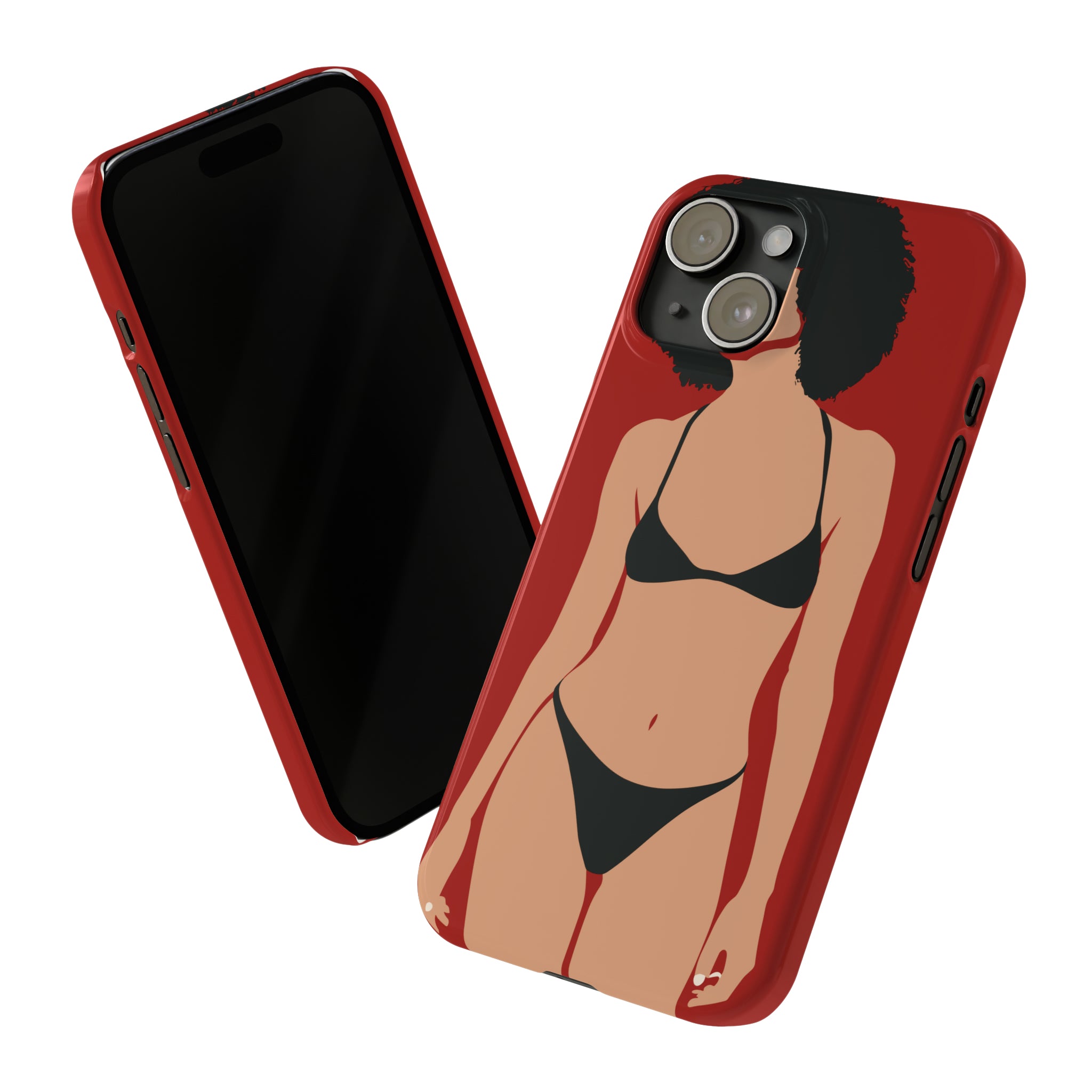 iPhone's lady in red Phone Cases