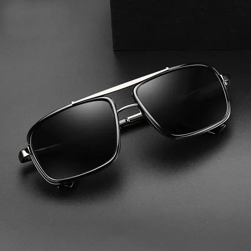 Polarized Punk Sunglasses Men Vintage Fashion Steampunk Square Sun Glasses Male Driving Googles Summer Travelling Shades UV400