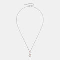 925 Sterling Silver Inlaid Moissanite Infinity Pendant Necklace