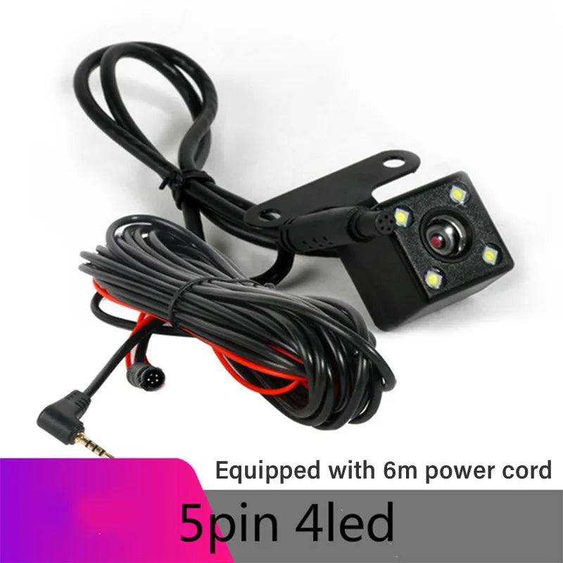 5Pin Car Mounted  Car DVR 4LED Rear View Camera 170° Motor Vehicle Mirror Dash Cam DVR Rear View Camera 2.5mm Waterproof