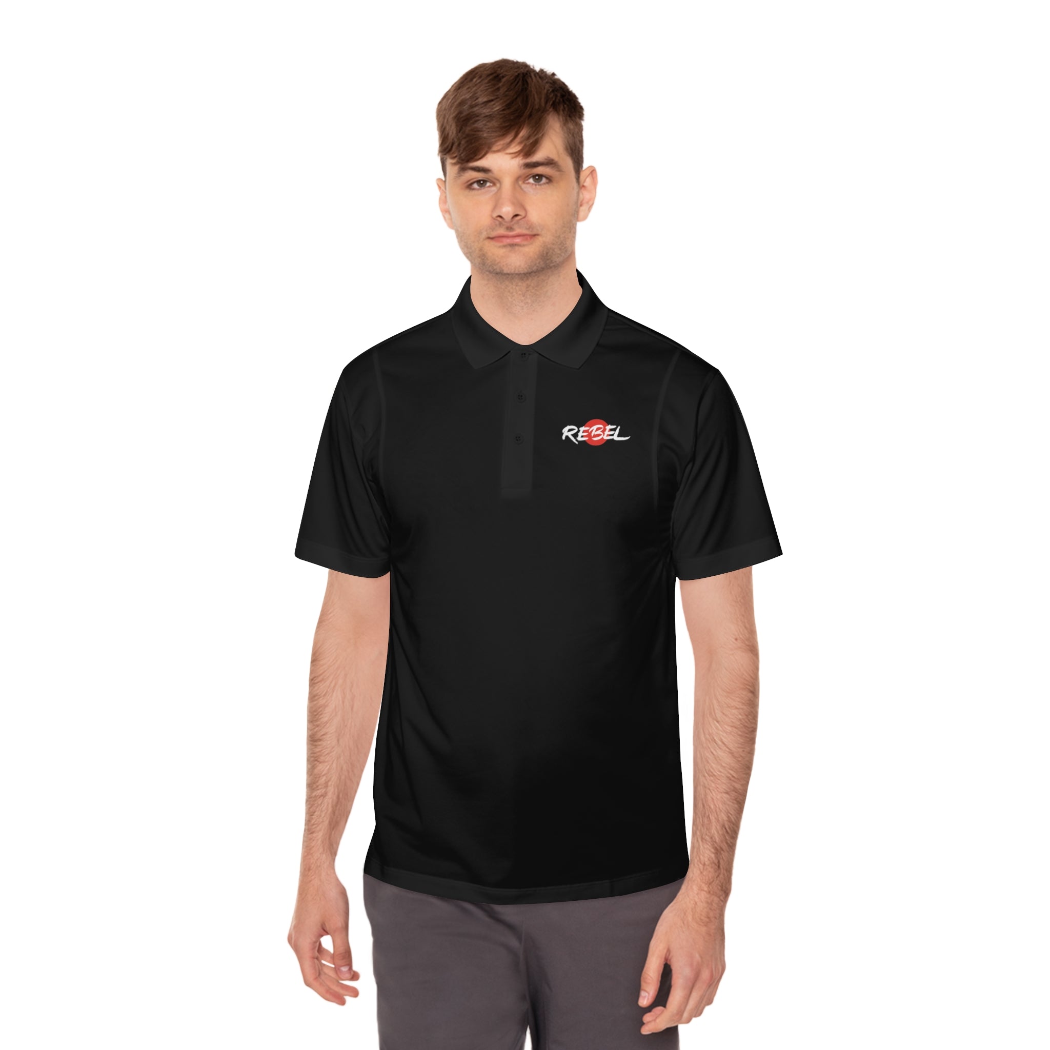 Rebel - Red Dot Men's Sport Polo Shirt