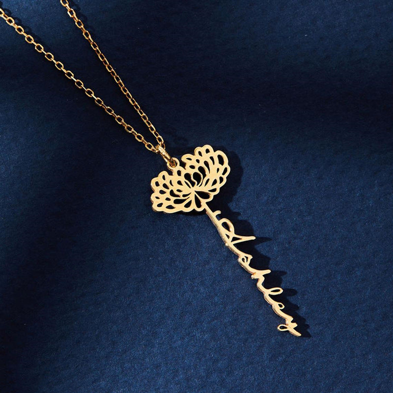 Flower Customize Stainless Necklace