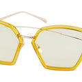 STORY 2018 Brand Arrow Oversized Sunglasses Women Fashion Metal Frame Cat Eye Glass Pink Black Yellow Shades Eyewear Female