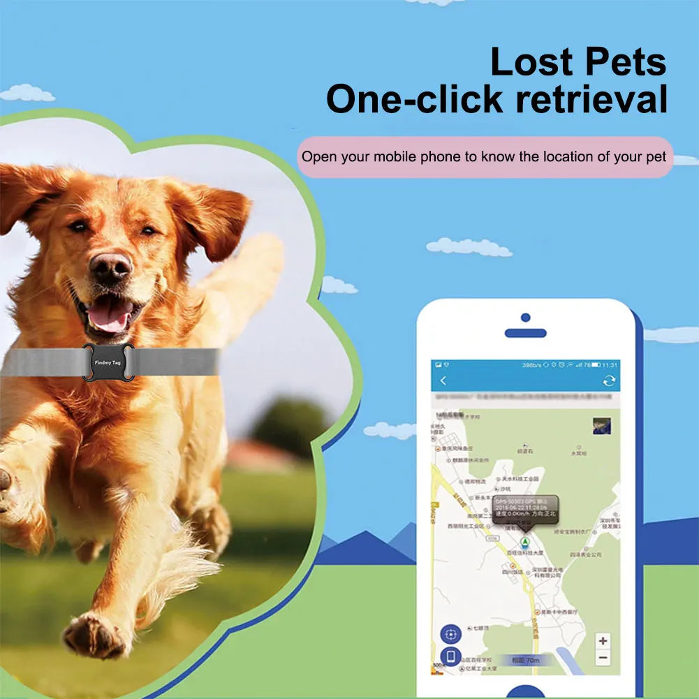 Anti-Lost GPS Tracker Locator Finder Bluetooth-compatible Smart Activity Tracker Real-Time Global Location Tracker for Dogs Cats