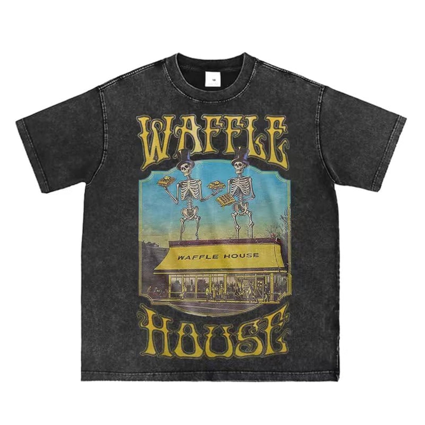 Waffle House - Acid Wash Boxy Fit Tshirts
