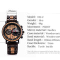 Men's wooden laser watch