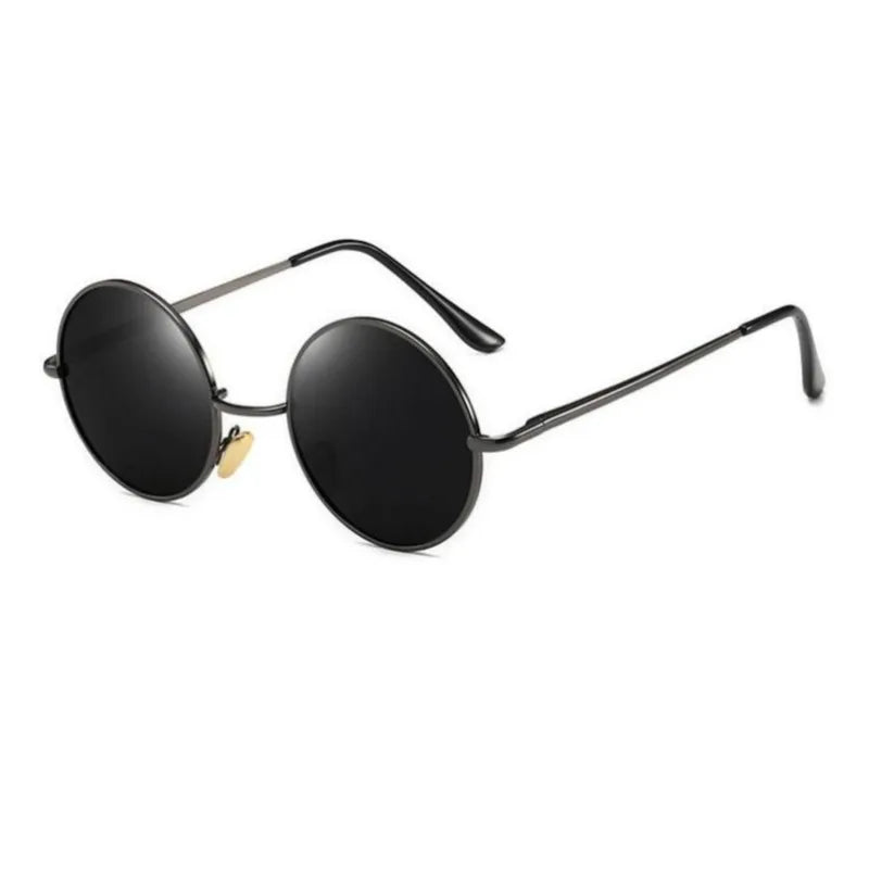 Fashion Gothic Steampunk Business Style Round Frame Metal Sunglasses Men Women Classic Polarized Sunglasses Uv Resistant Shades