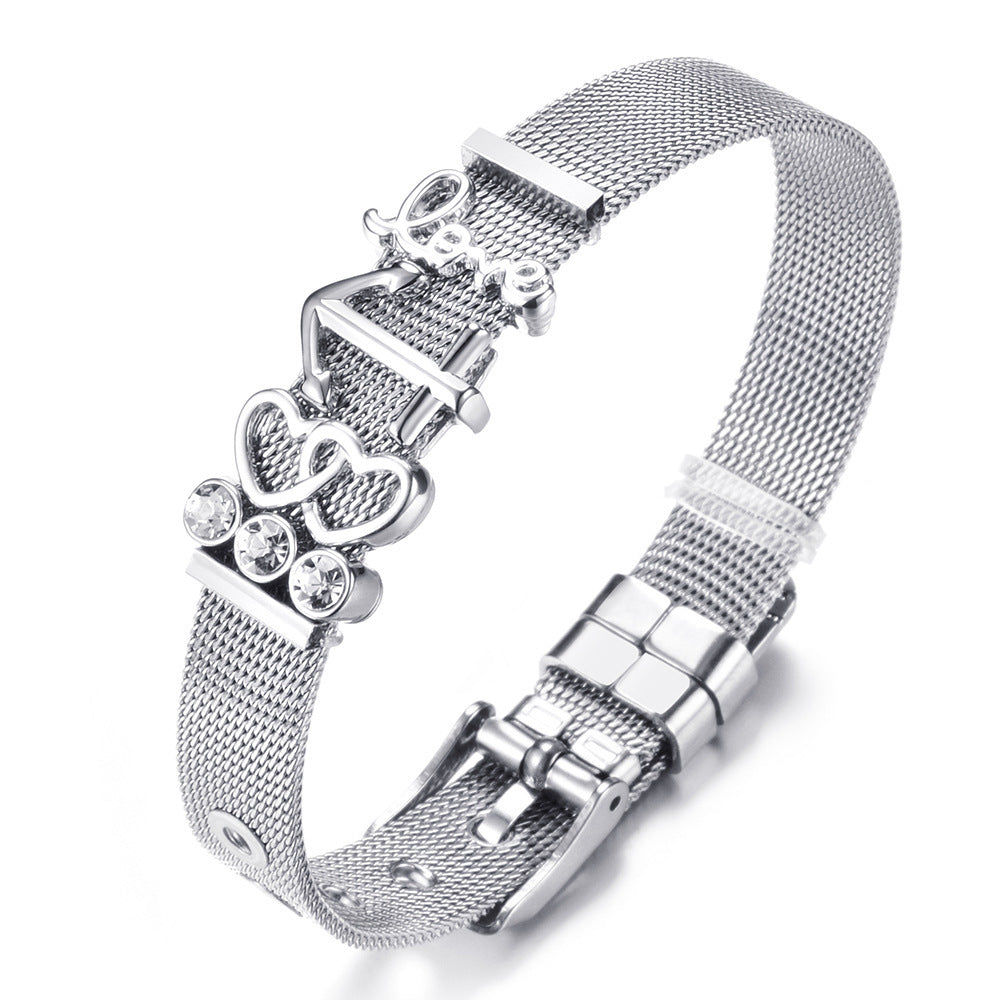 Keeper Stainless Steel Mesh Bracelet