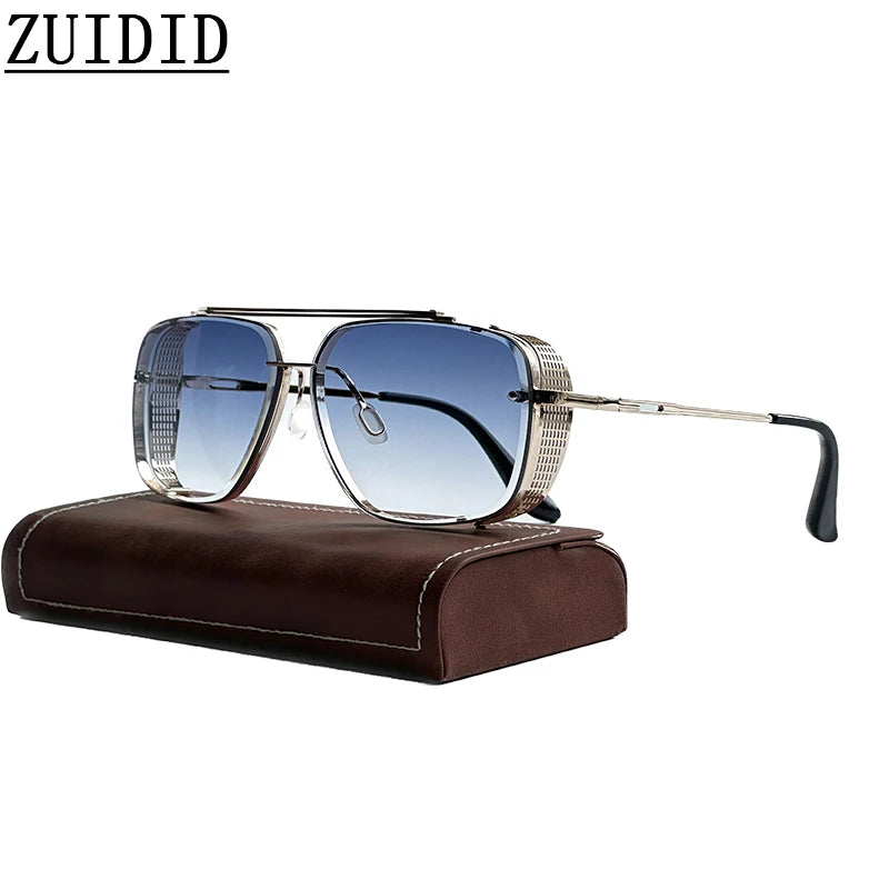 Punk Sunglasses For Men Oversized Steampunk Sunglasses Women Trendy Square Fashion Glasses Gafas De Sol Hombre Zonnebril Heren