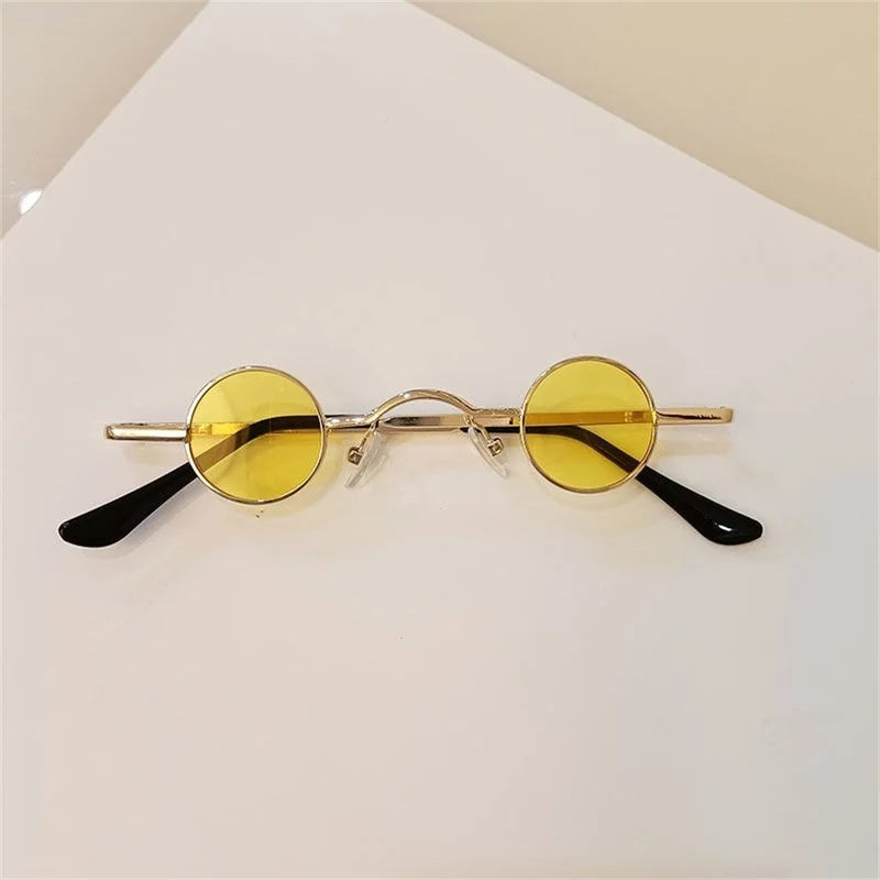 Ins 2022 Fashion Punk Round Sunglasses for Men Women Small Frame Vintage Steampunk Sun Glasses Hip Hop Style Eyeglasses