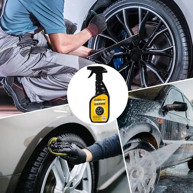 Car Tire Shine 500ml Tire Black Coverall Tire Shine Wheel Care Products Waterproof High Gloss Tire Wax Tire Dressing Spray For