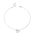 Hollow Heart Pendant Stainless Necklace