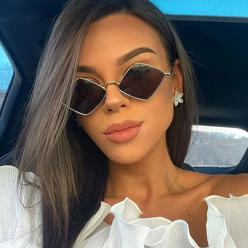 Women Punk Sunglasses Brand Designer Small Square Steampunk Sun Glasses Men Metal Frame Driving Eyewear Gafas De Sol Mujer