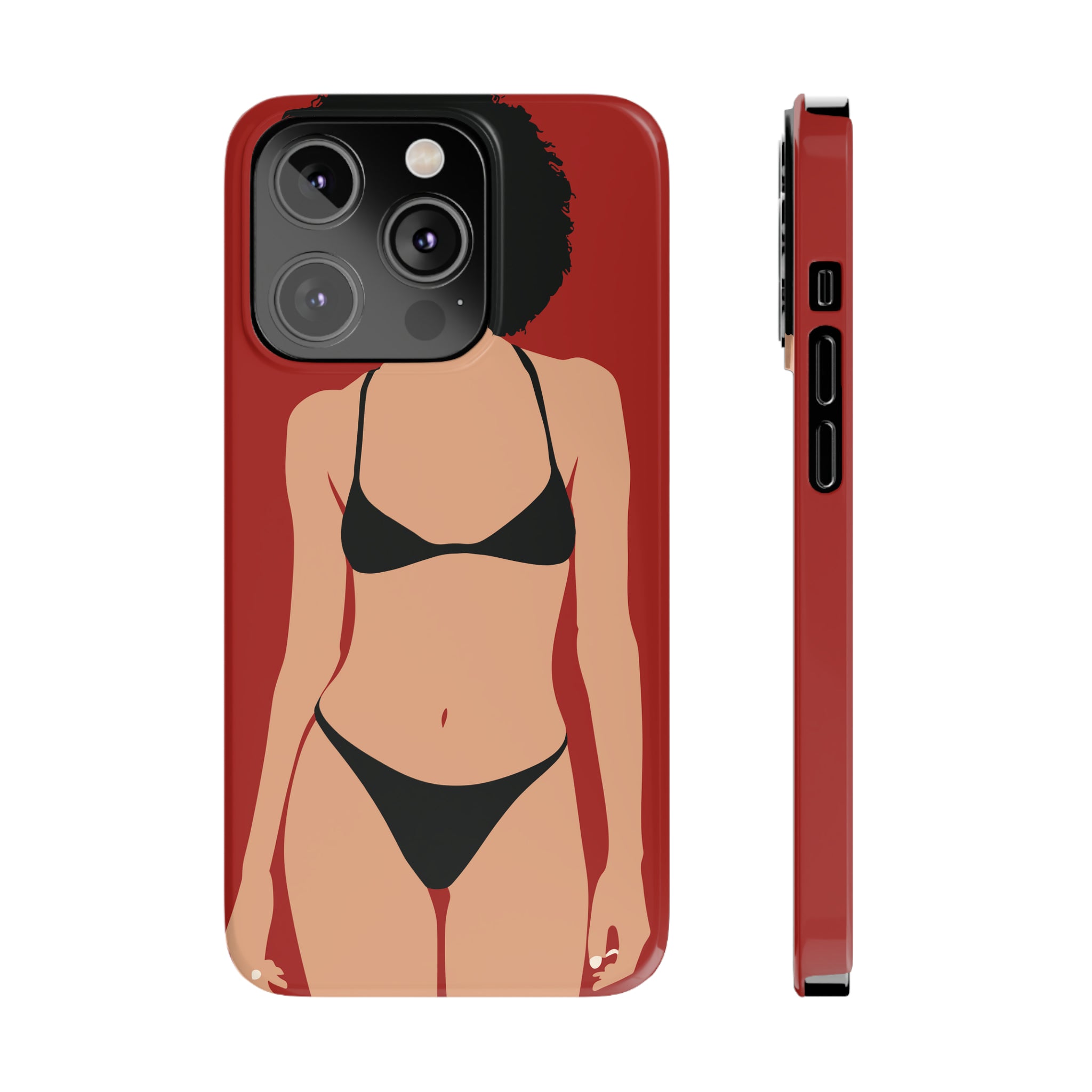 iPhone's lady in red Phone Cases