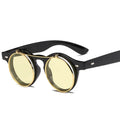 Fashion Retro Round Steampunk Sunglasses Men Brand Designer Vintage Steam Punk Sun Glasses Women oculos gafas de sol
