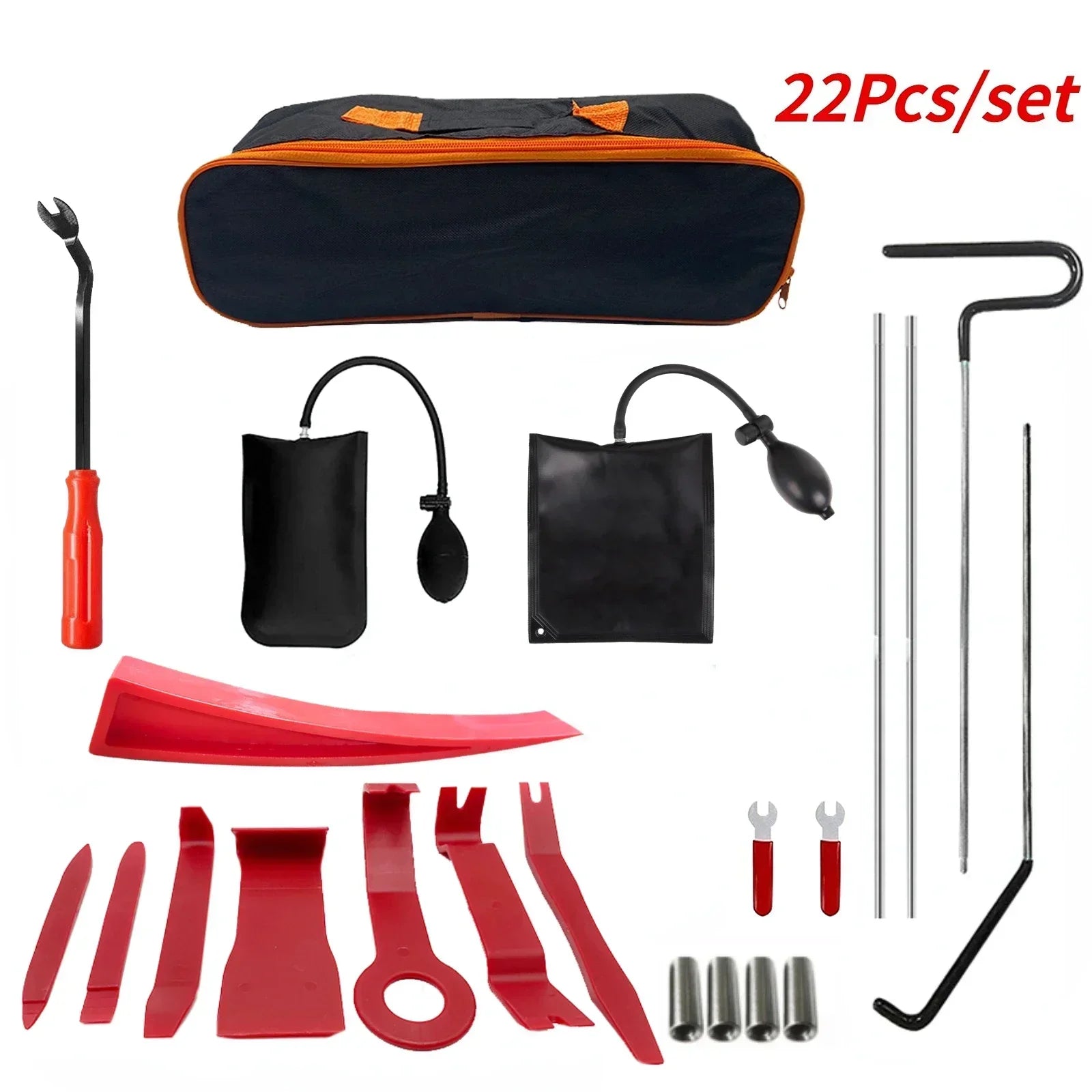 Auto Wedge Pump Locksmith Thickened Door Repair Air Cushion Emergency Car Open Unlock Tool Kit With Long Reach Grabber