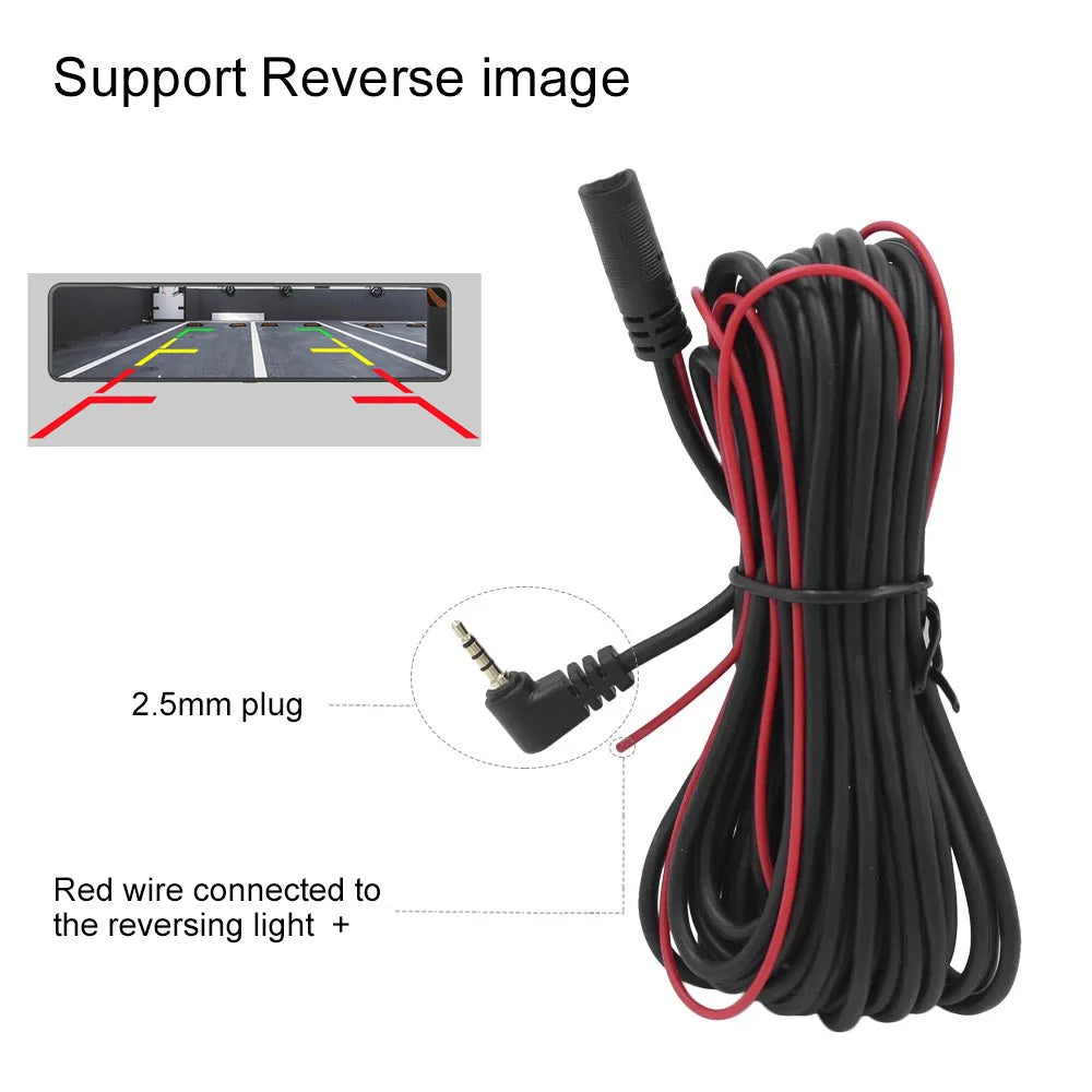 AHD 1080P Rear Camera 4 Pin Automatic Reversing Rearview Mirror Cam for Car DVR Carplay Android Auto Dash Cam Video Recorder