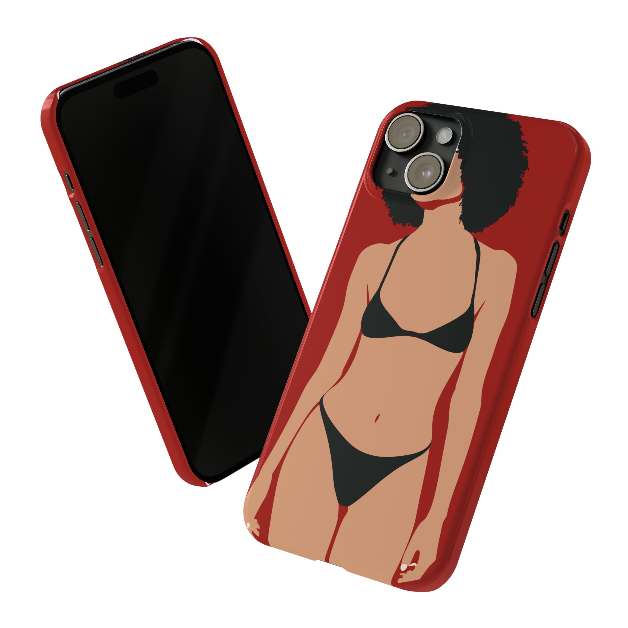 iPhone's lady in red Phone Cases