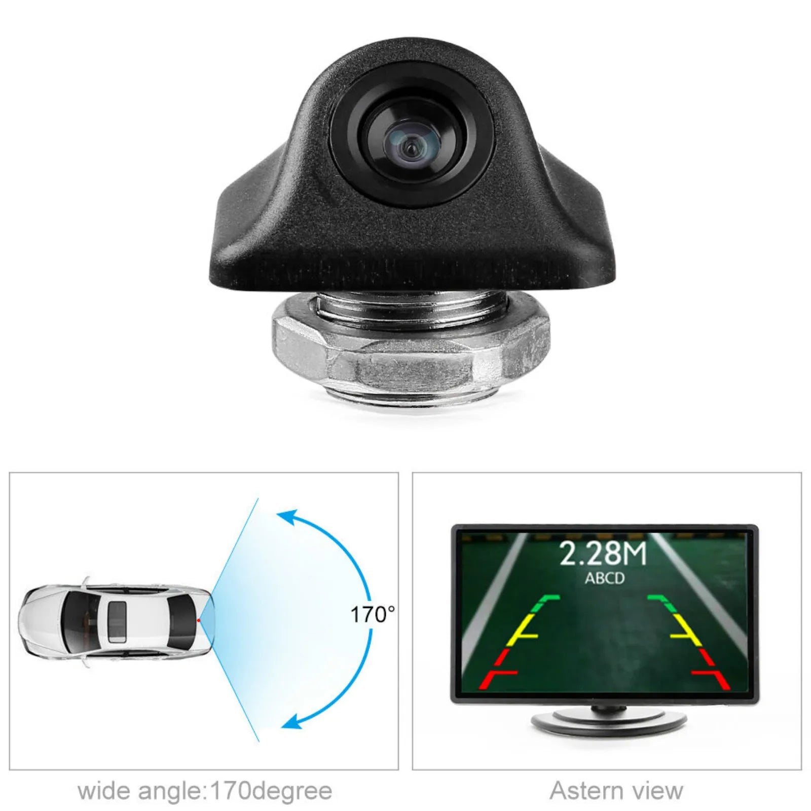 Car Rear View Camera Waterproof Parking Aid Camera 170 Degree HD Night Vision Reversing Backup Rear Camera Auto Accessories