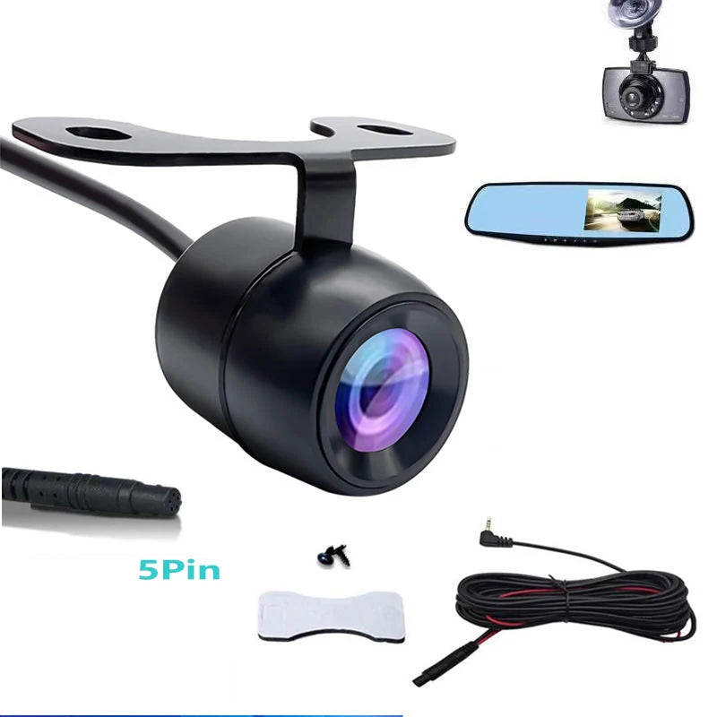 Universal Rear-view Butterfly camera Night vision reverse camera with 5-pin extension cord for car cameras with dashcam