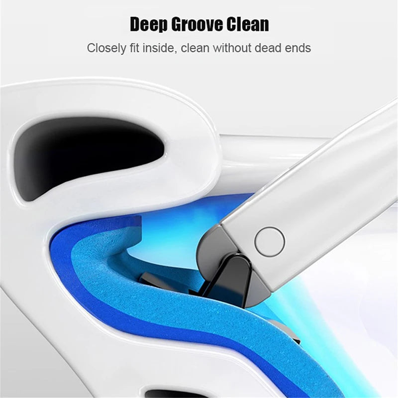Disposable Toilet Brush with Replacement Brush Head Wall-Mounted No