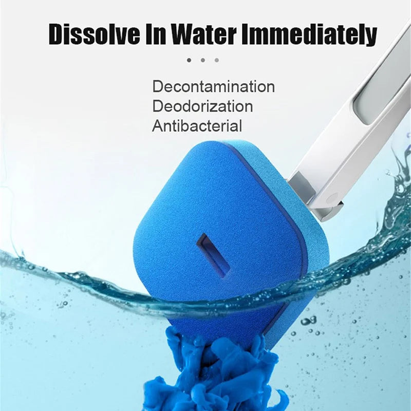 Disposable Toilet Brush with Replacement Brush Head Wall-Mounted No